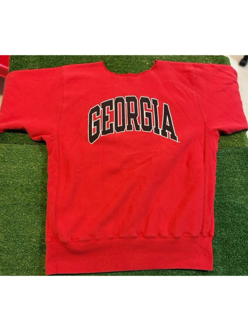 Vintage Georgia Bulldogs sweatshirt mens XL red black champion reverse weave 90s - Picture 2 of 12